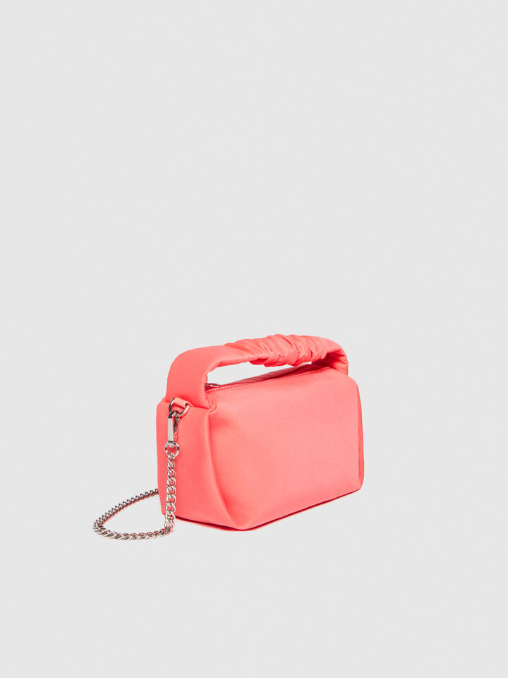 Handbag with rouched handle - null - Coral | Sisley image number 6